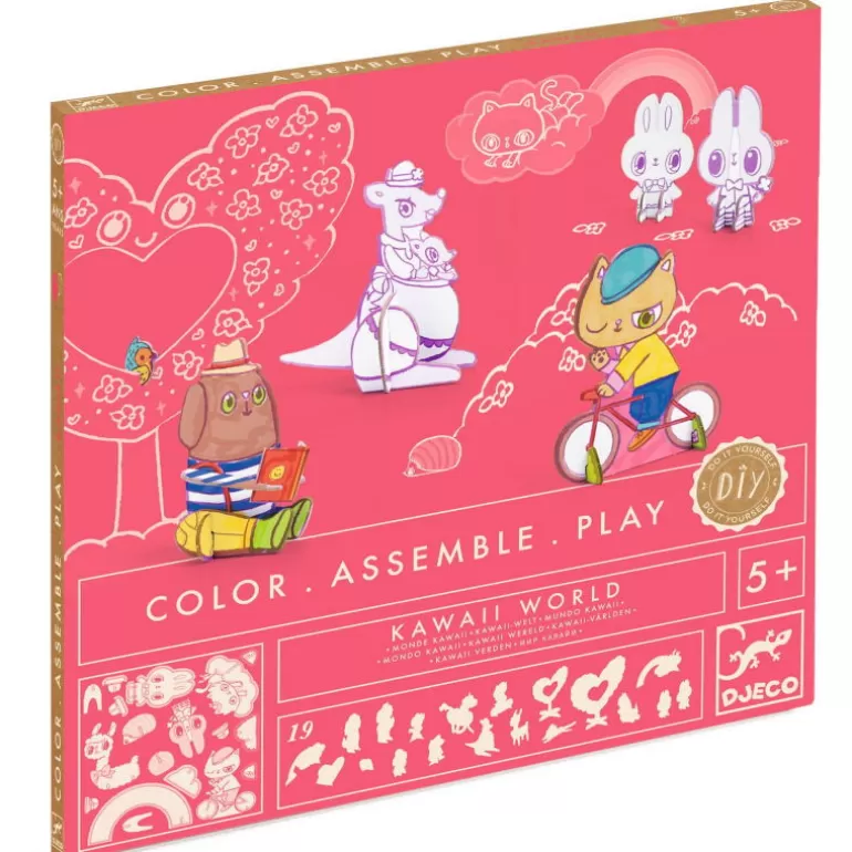 Djeco Paper Toys<Kit Figurines Kawai Diy "Kawaii World" 8007 Color. Assemble. Play