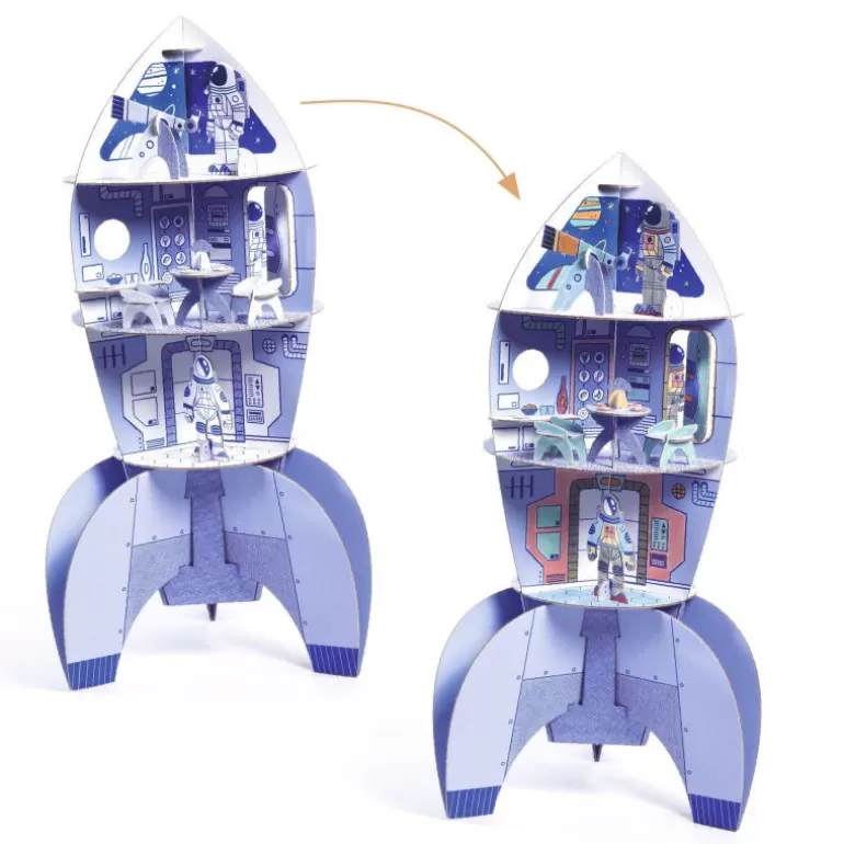 Djeco Paper Toys<Kit Fusee Spatiale Diy 8009 Color. Assemble. Play