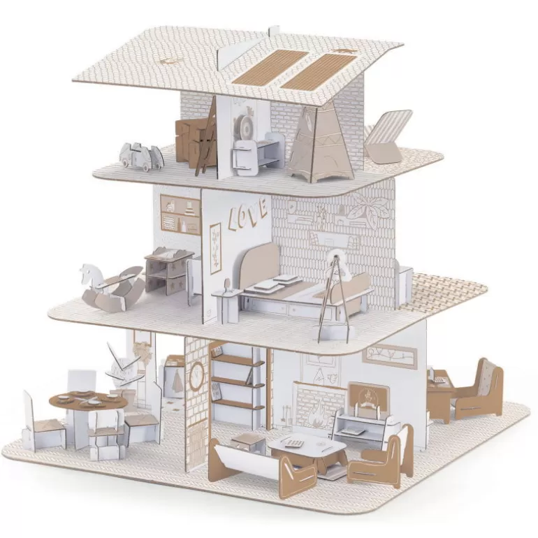 Djeco Paper Toys<Kit Maison De Poupee Diy 8005 Color. Assemble. Play