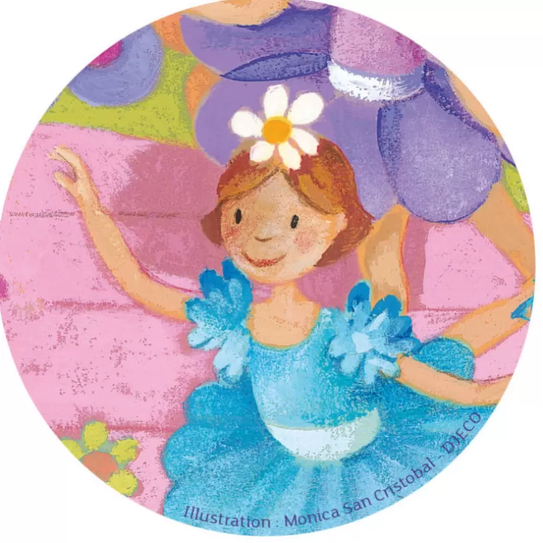 Djeco Puzzle Djeco<La Ballerine A La Fleur, Puzzle 36 Pcs Silhouette Djo7227