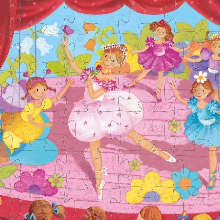 Djeco Puzzle Djeco<La Ballerine A La Fleur, Puzzle 36 Pcs Silhouette Djo7227