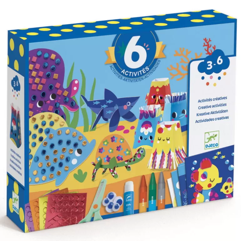 Djeco Paper Toys<La Mer Et Ses Plaisirs, Coffret D'Activites Creatives Pour Enfant 9294
