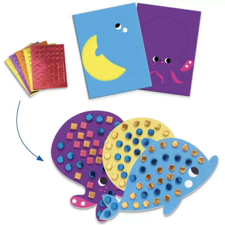 Djeco Paper Toys<La Mer Et Ses Plaisirs, Coffret D'Activites Creatives Pour Enfant 9294