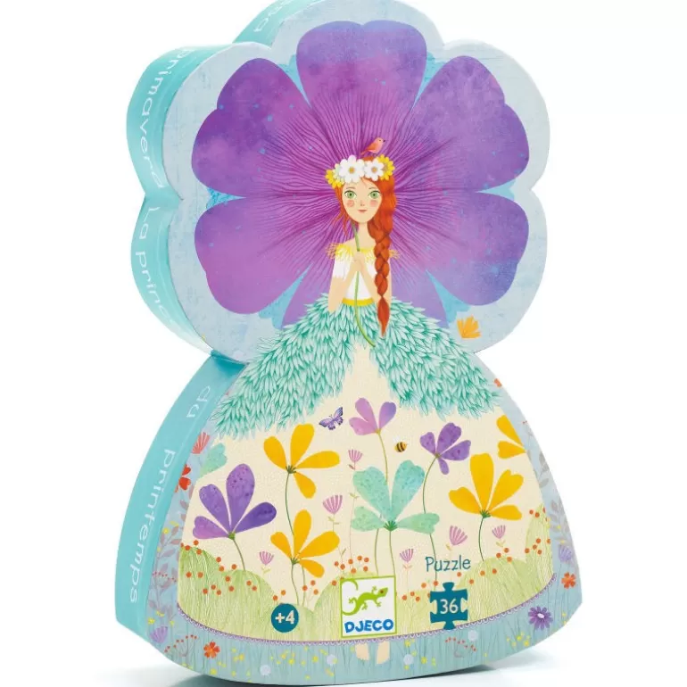 Djeco Puzzle Djeco<La Princesse Du Printemps, Puzzle 36 Pcs Silhouette 7238