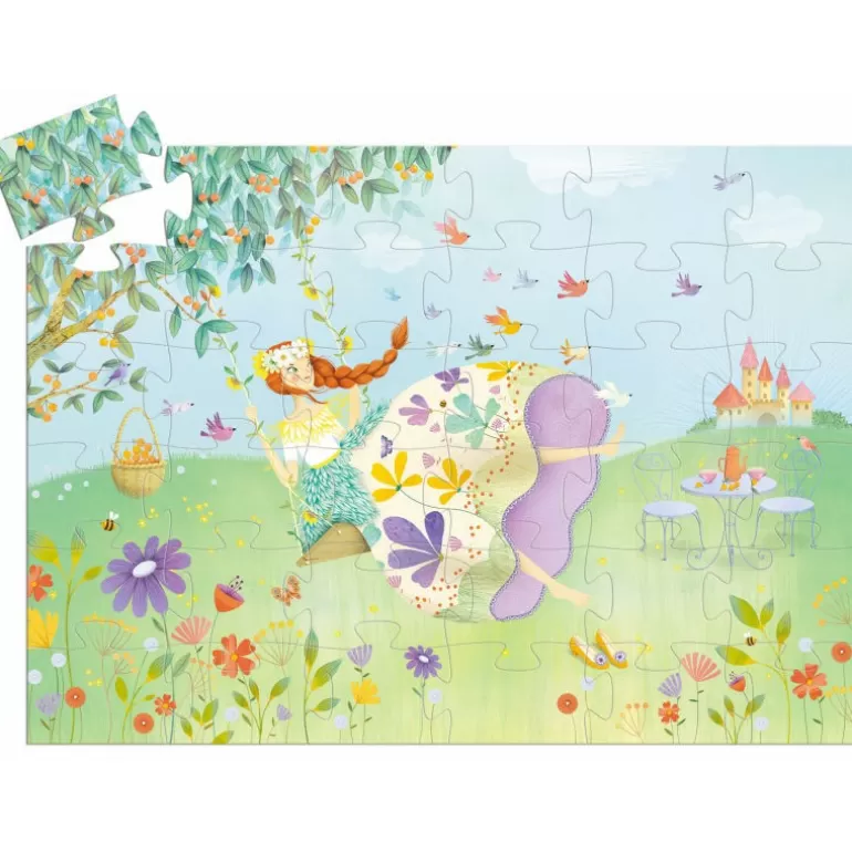 Djeco Puzzle Djeco<La Princesse Du Printemps, Puzzle 36 Pcs Silhouette 7238