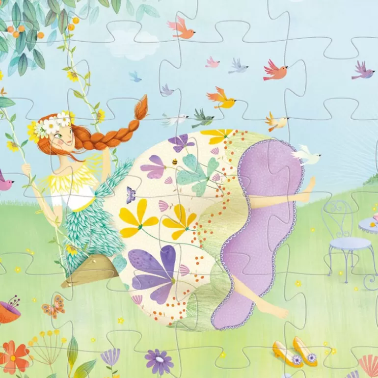 Djeco Puzzle Djeco<La Princesse Du Printemps, Puzzle 36 Pcs Silhouette 7238