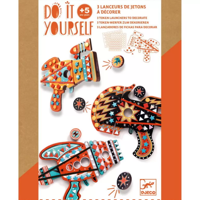 Djeco Décoration Enfants<Lanceurs De Jetons A Décorer "Kosmik" Diy 7913
