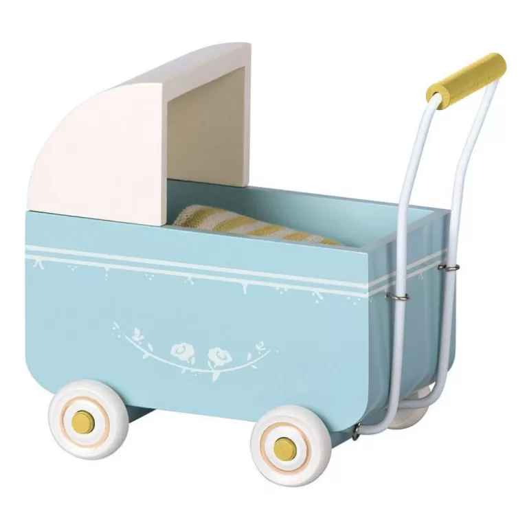 Maileg Maison De Poupee En Bois<Landau Bleu Pour Bebe Souris
