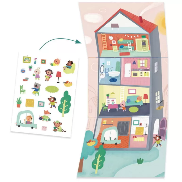 Djeco Paper Toys<Les Animaux Et Leur Maison, Coffret D'Activites Creatives Pour Enfant 9293