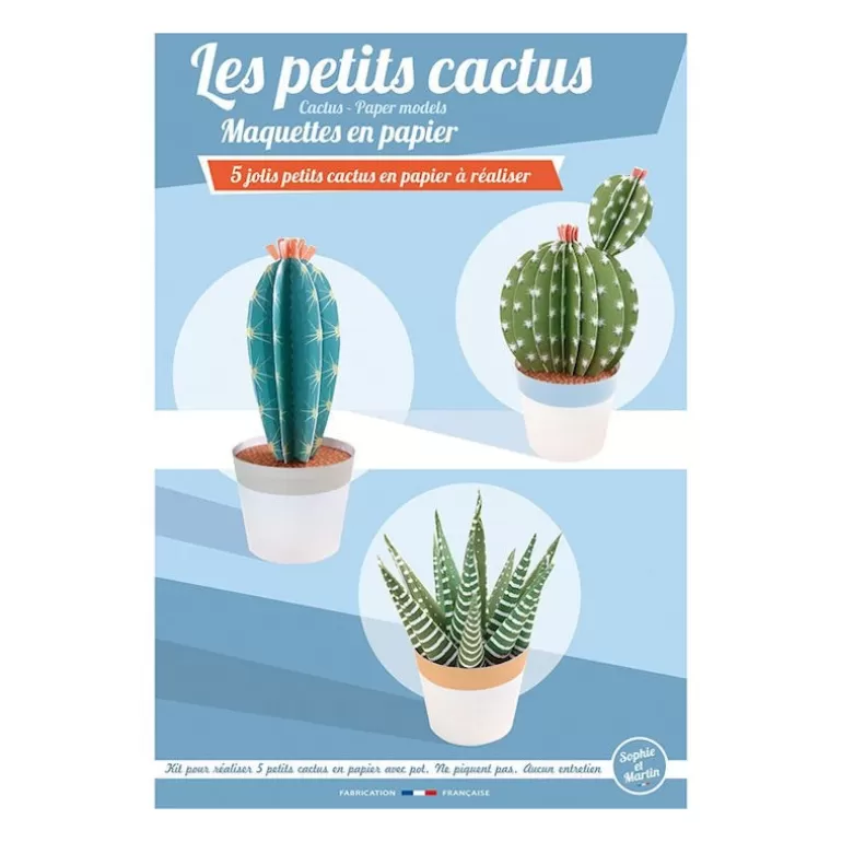 Sophie et Martin Jeux Loisirs Créatifs Fabriqués En France<Les Petits Cactus, Maquettes En Papier ''
