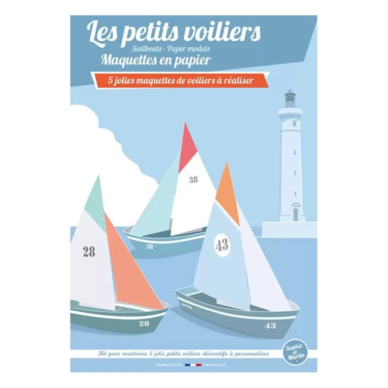 Sophie et Martin Jeux Loisirs Créatifs Fabriqués En France<Les Petits Voiliers, Maquettes En Papier ''