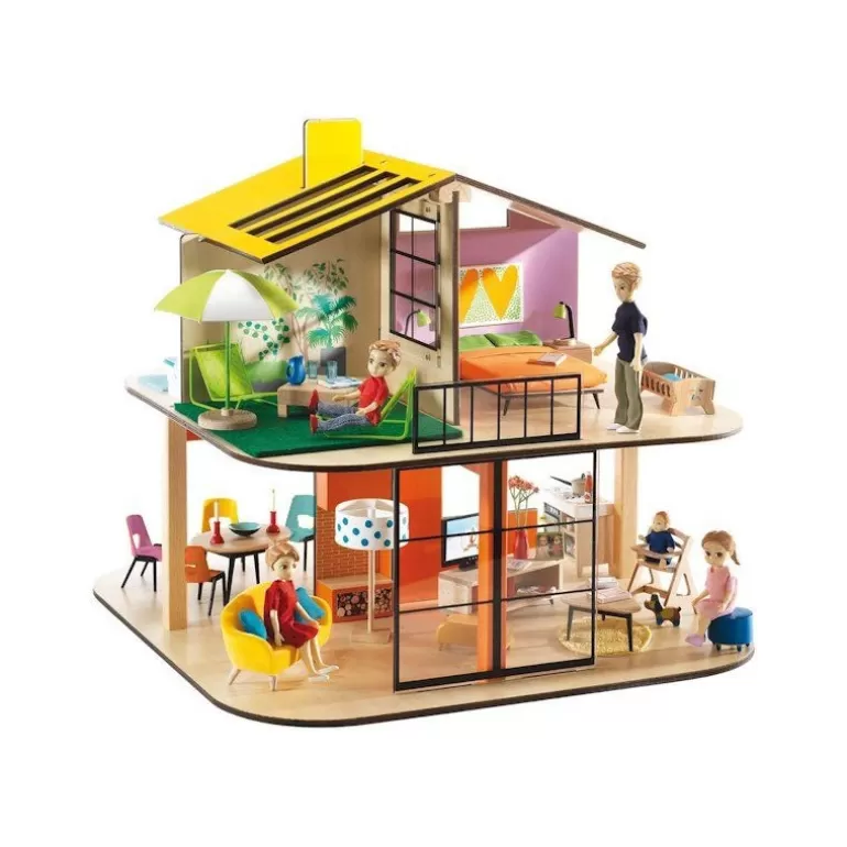 Djeco Maison De Poupee En Bois<Maison De Poupées 'Color House' 7803