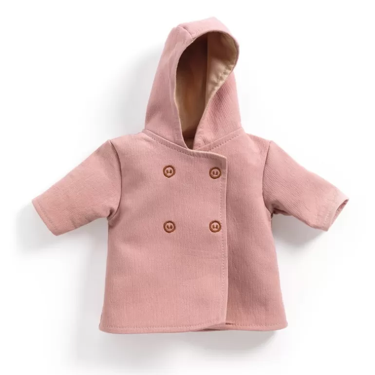 Djeco Poupées, Peluches<Manteau Rose Avec Capuche, Vetement De Poupee Pomea De 7734