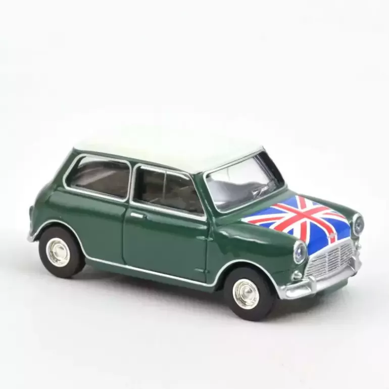 NOREV Jouets Garage, Voitures<Mini Cooper S 1964 Verte Drapeau Anglais, Voiture 1/64