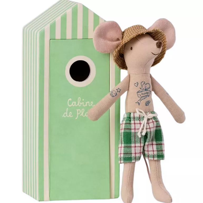 Maileg Maison De Poupee En Bois<Papa Souris Et Sa Cabine De Plage