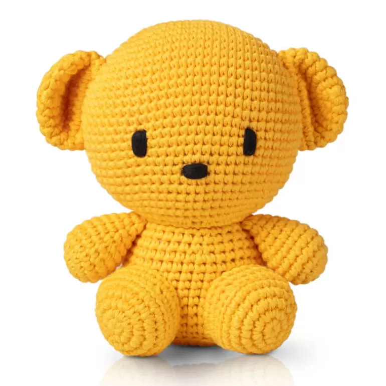 Peluches miffy Poupées, Peluches<Peluche Doudou Ourson Boris En Crochet - Miffy - Just Dutch - Jaune - Coton Bio