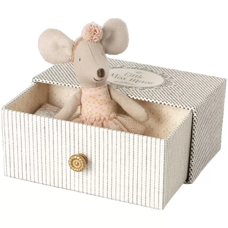 Maileg Maison De Poupee En Bois<Petite Souris Danseuse Dans Son Lit A Tiroir