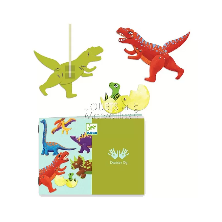 Djeco Bricolage Enfant<Petits Pantins A Colorier Dino 9680