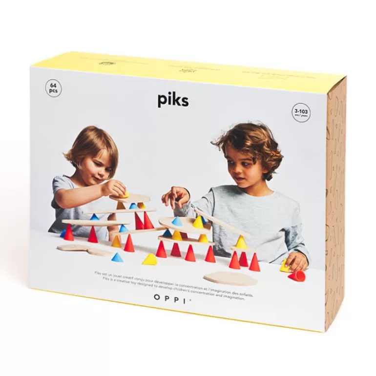 OPPI Jeux De Construction<Piks Jeu De Construction Et D'Equilibre - Big Kit 64 Pieces