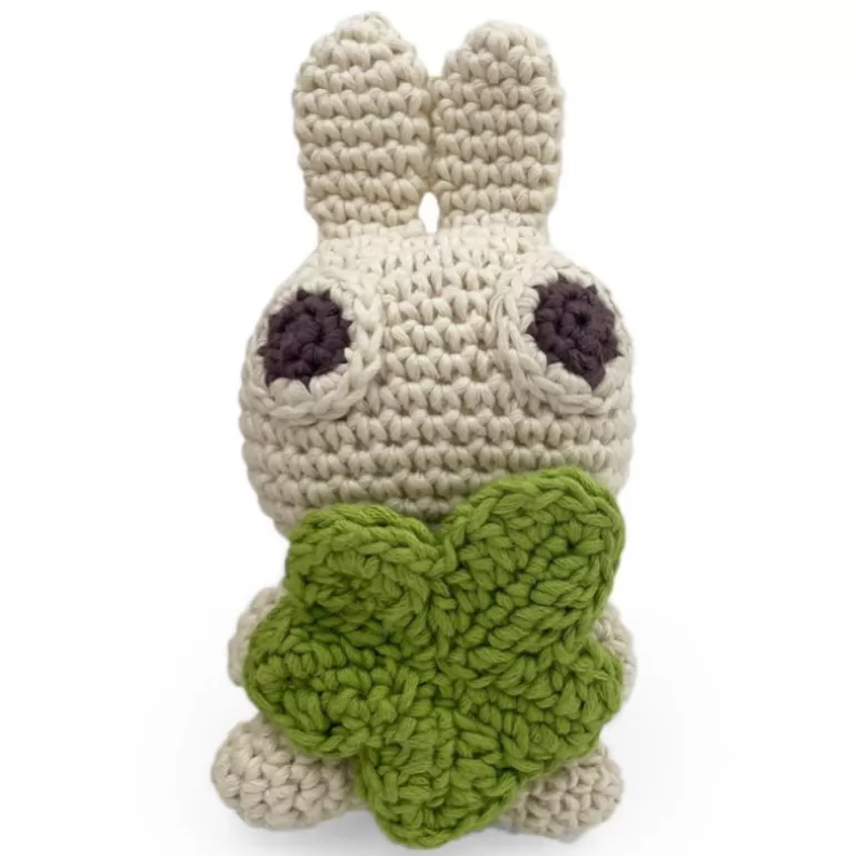 MyuM Jouets D'éveil En Tissu<Pinpin Le Lapin Hochet Pour Bebe En Crochet En Coton Bio The Veggy Toys