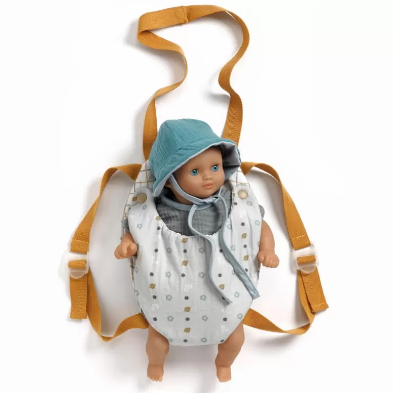 Djeco Poupées, Peluches<Porte Bebe 'Blue Gray' Accessoire Pour Poupee Pomea De 7840