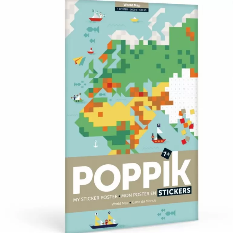 POPPIK Jeux, Puzzles Et Stickers Poppik<Poster En Stickers "Carte Du Monde"