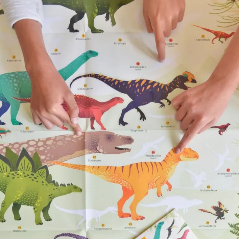 POPPIK Jeux, Puzzles Et Stickers Poppik<Poster En Stickers "Dinosaures"