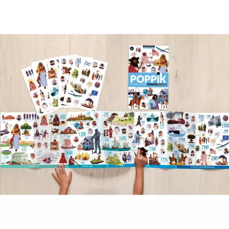 POPPIK Jeux, Puzzles Et Stickers Poppik<Poster En Stickers "Frise Historique Du Monde"