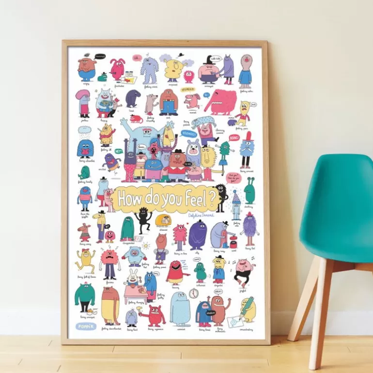 POPPIK Jeux, Puzzles Et Stickers Poppik<Poster En Stickers "Les Emotions"