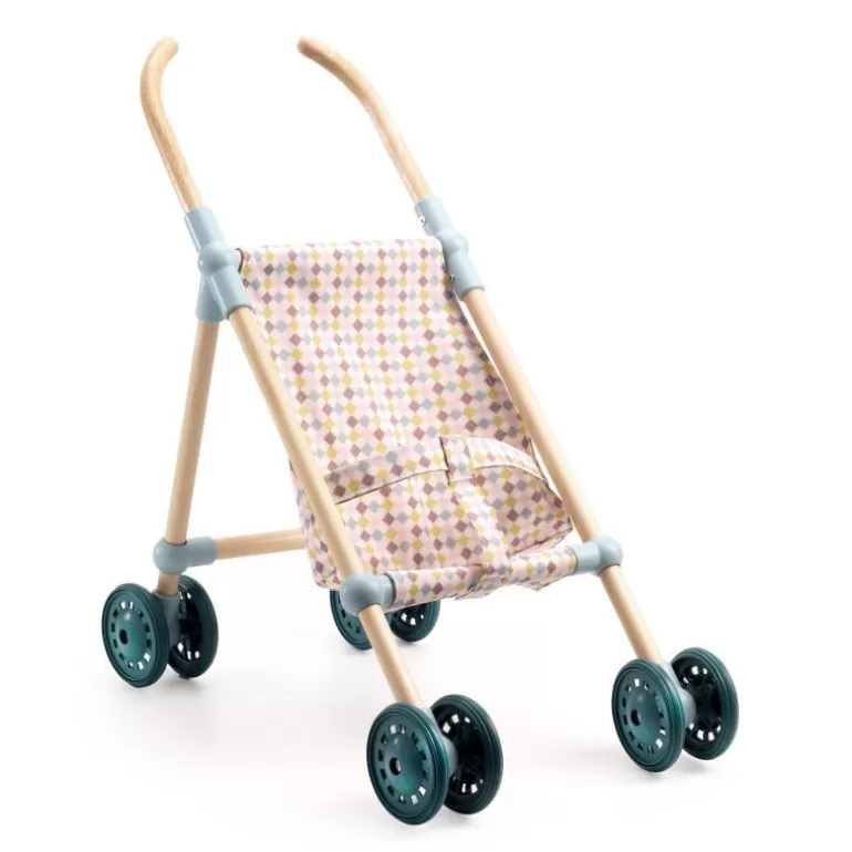 Djeco Poupées, Peluches<Poussette En Bois "Little Cubes" Accessoire Pour Poupee Pomea De 7843