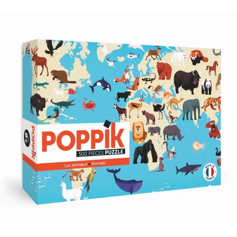 POPPIK Jeux, Puzzles Et Stickers Poppik<Puzzle 500 Pieces "Animaux Du Monde"