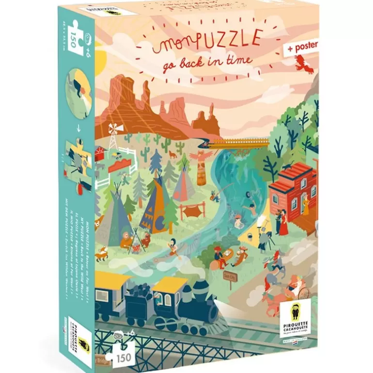 PIROUETTE Cacahouète Jeux Pirouette Cacahouète<Puzzle A Remonter Le Temps 'Far-West'