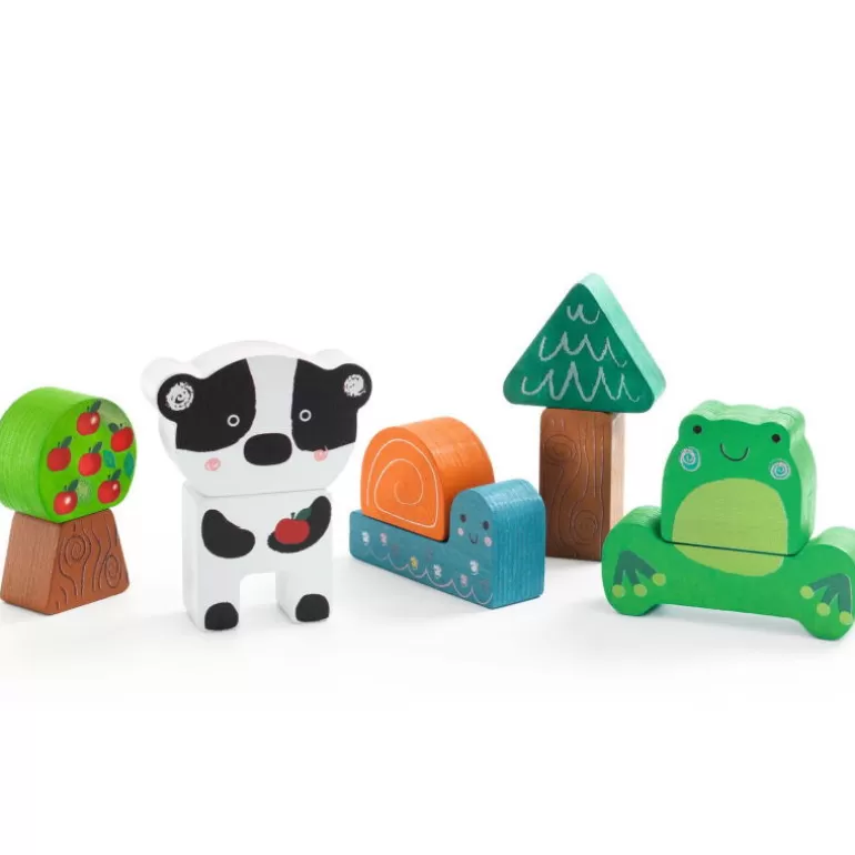 Djeco Puzzle Djeco<Puzzle D'Encastrement Et Jeu De Construction "Puzz & Match Happy" 1075