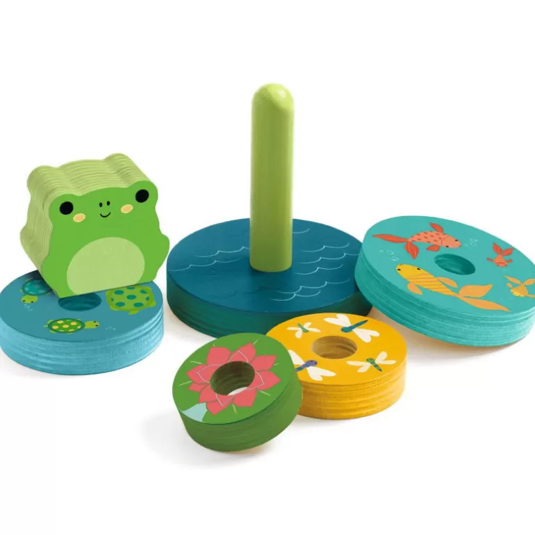 Djeco Puzzle Djeco<Puzzle D'Encastrement Et Jeu D'Empilement "Puzz & Stack Rainbow" 1077
