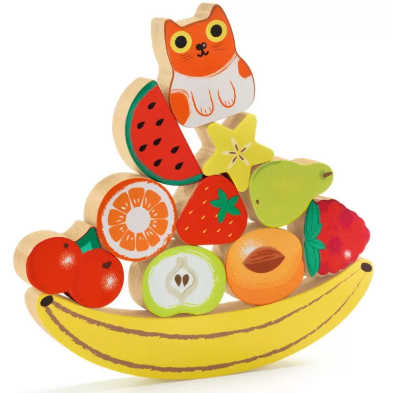 Djeco Puzzle Djeco<Puzzle D'Encastrement Et Jeu D'Equilibre "Puzz & Boom Happy" 1073