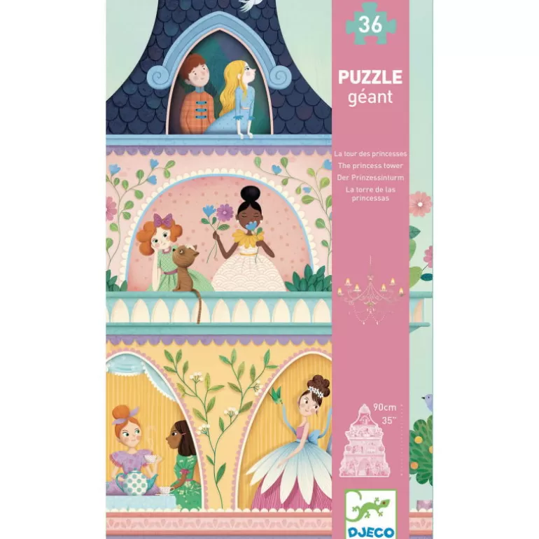 Djeco Puzzle Djeco<Puzzle Geant "La Tour Des Princesses" 36 Pcs 7130