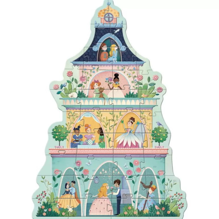 Djeco Puzzle Djeco<Puzzle Geant "La Tour Des Princesses" 36 Pcs 7130