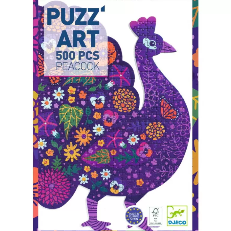 Djeco Puzzles Djeco<Puzzle Puzz'Art Paon 500 Pcs 7669