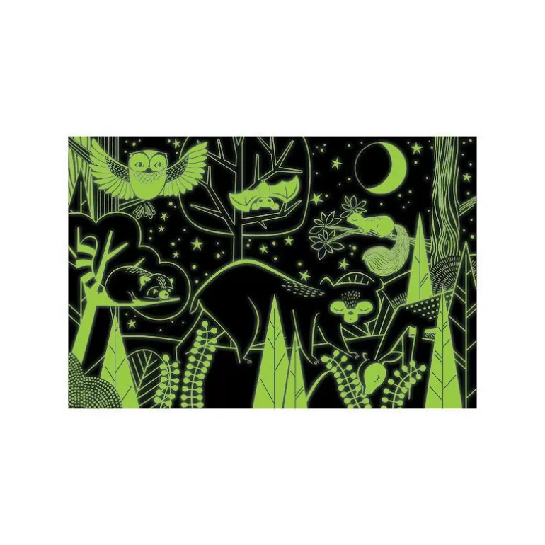 Mudpuppy Puzzles Dès 6 Ans, 100 Pcs<Puzzle Qui Brille Dans Le Noir 'Dans La Foret' 100 Pcs