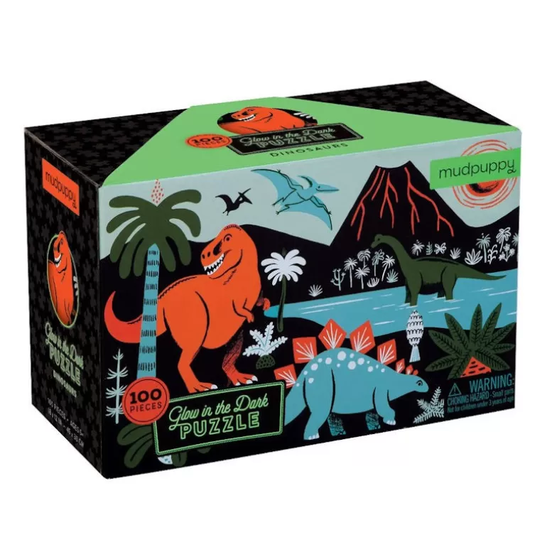 Mudpuppy Puzzles Dès 6 Ans, 100 Pcs<Puzzle Qui Brille Dans Le Noir 'Dinosaures' 100 Pcs
