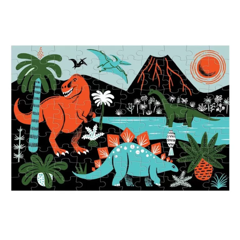 Mudpuppy Puzzles Dès 6 Ans, 100 Pcs<Puzzle Qui Brille Dans Le Noir 'Dinosaures' 100 Pcs