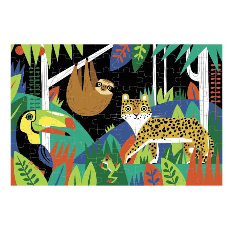 Mudpuppy Puzzles Dès 6 Ans, 100 Pcs<Puzzle Qui Brille Dans Le Noir 'Foret Tropicale' 100 Pcs