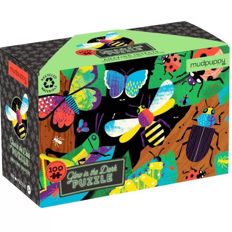 Mudpuppy Puzzles Dès 6 Ans, 100 Pcs<Puzzle Qui Brille Dans Le Noir 'Incroyables Insectes' 100 Pcs