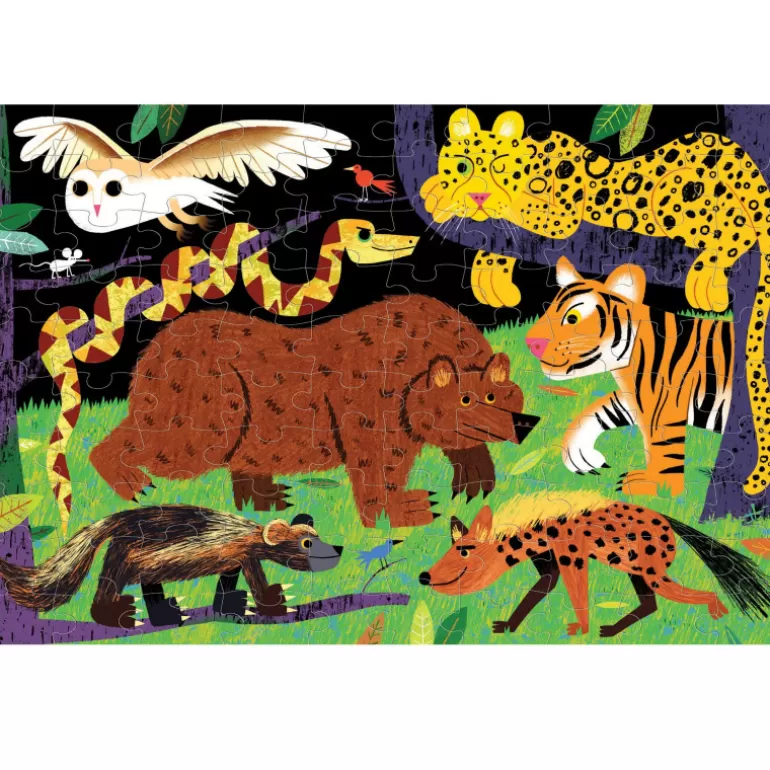 Mudpuppy Puzzles Dès 6 Ans, 100 Pcs<Puzzle Qui Brille Dans Le Noir 'Predateurs' 100 Pcs