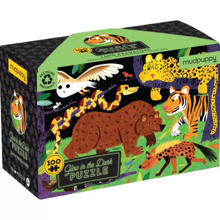 Mudpuppy Puzzles Dès 6 Ans, 100 Pcs<Puzzle Qui Brille Dans Le Noir 'Predateurs' 100 Pcs