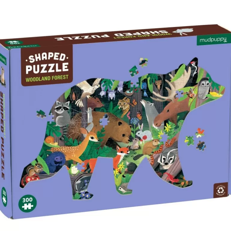 Mudpuppy Puzzles Dès 7 Ans, 200 À 400 Pcs<Puzzle Silhouette 300 Pcs 'Animaux De La Foret'