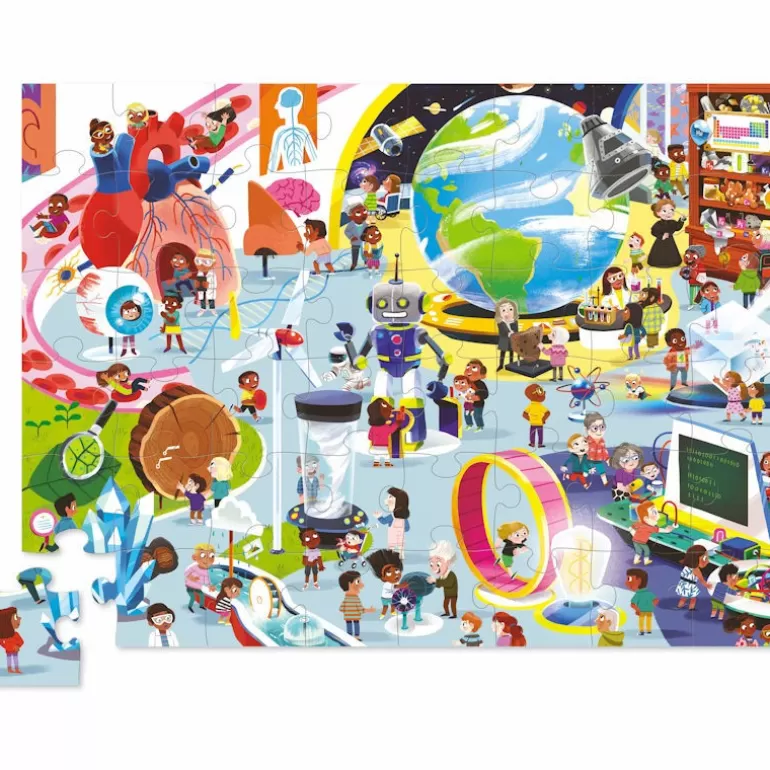 Crocodile Creek Puzzles Dès 5 Ans, 54 Pcs<Puzzle 'Une Journee Au Musee Des Sciences' 48 Pcs