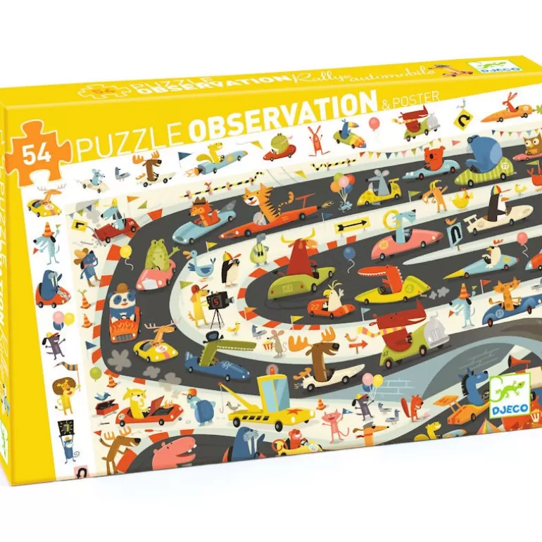 Djeco Puzzles Djeco<Rallye Automobile, Puzzle Observation 54 Pcs 7564