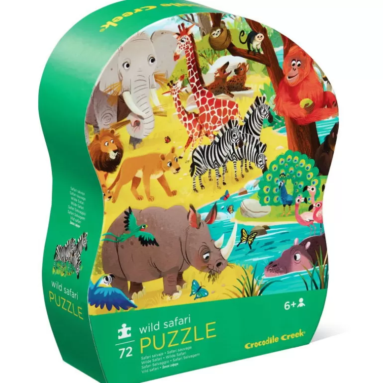 Crocodile Creek Puzzles Dès 5 Ans, 54 Pcs<Safari Sauvage, Puzzle 72 Pcs Silhouette