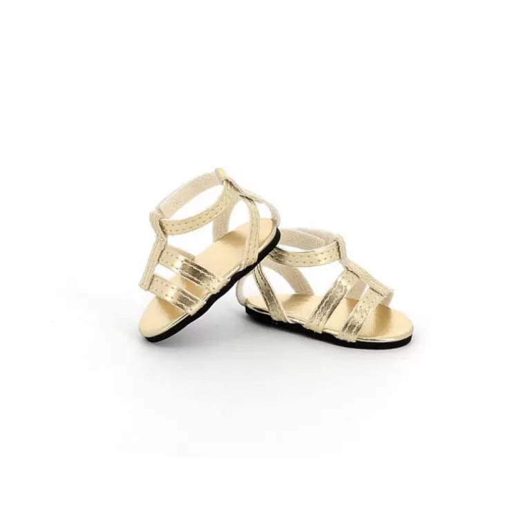 Petitcollin Poupées, Peluches<Sandales Dorees Pour Poupées De 39 A 48 Cm